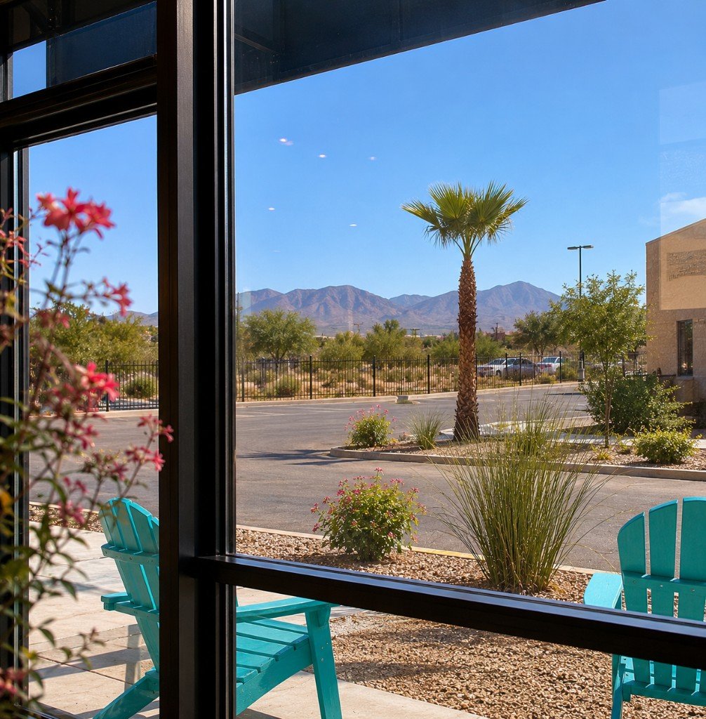 Stunning desert and mountain views from Hummingbird Senior Resort Living